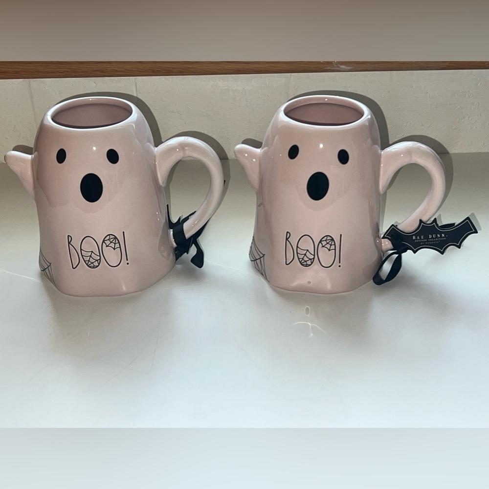 Pink Rae Dunn Halloween Ghost 👻 mugs